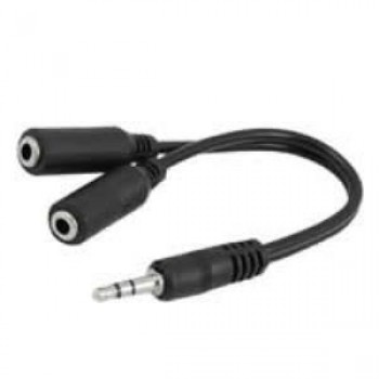 TopSync 6in Stereo Splitter Cable - 3.5mm Male to 2x 3.5mm Female