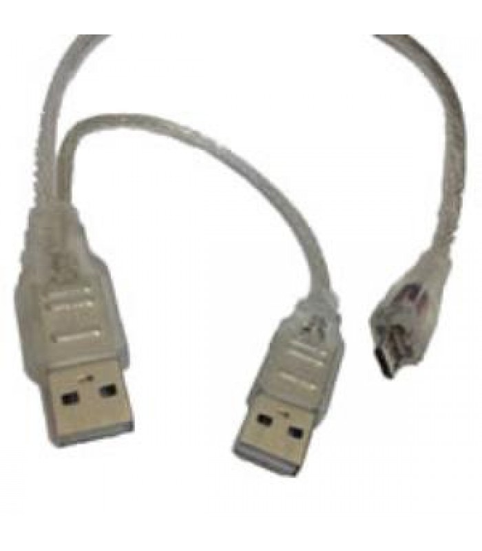 TopSync USB 2xAM to Micro USB Cable 2FT