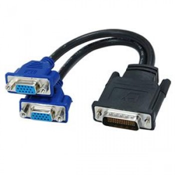 DMS-59 male to Dual VGA Video female Cable adapter