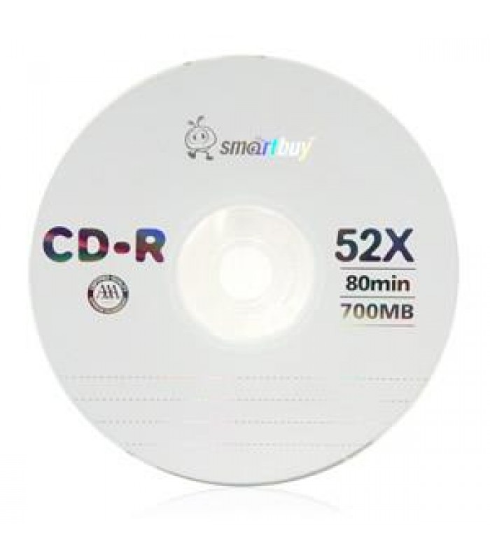 Paquet de 50 CD-R 52X de 80 minutes Smartbuy