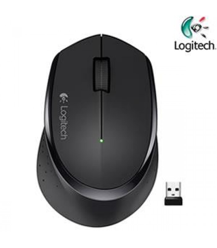 Logitech M275 Wireless Mouse, Black, comfortable curves