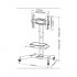 Global Tone Floorstand Bracket on wheels, 25 to 48, 150kg,Tilt +15/-15°,VESA 600x400