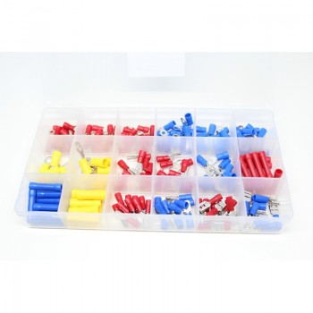 Global Tone 175 pieces terminal assortment in a reusable plastic box