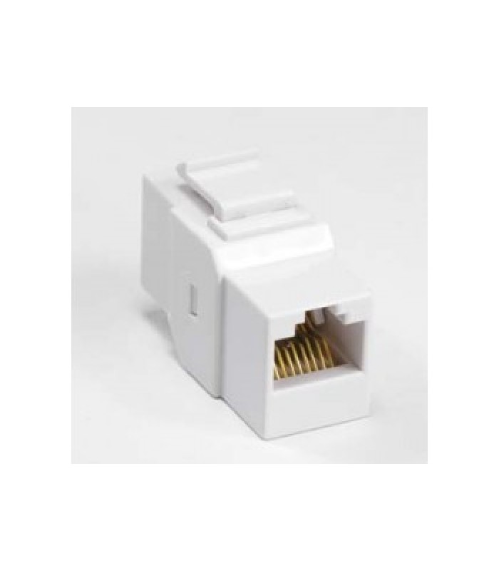 Global Tone Cat5E and Cat6 Inline Coupler, Keystone Type, White