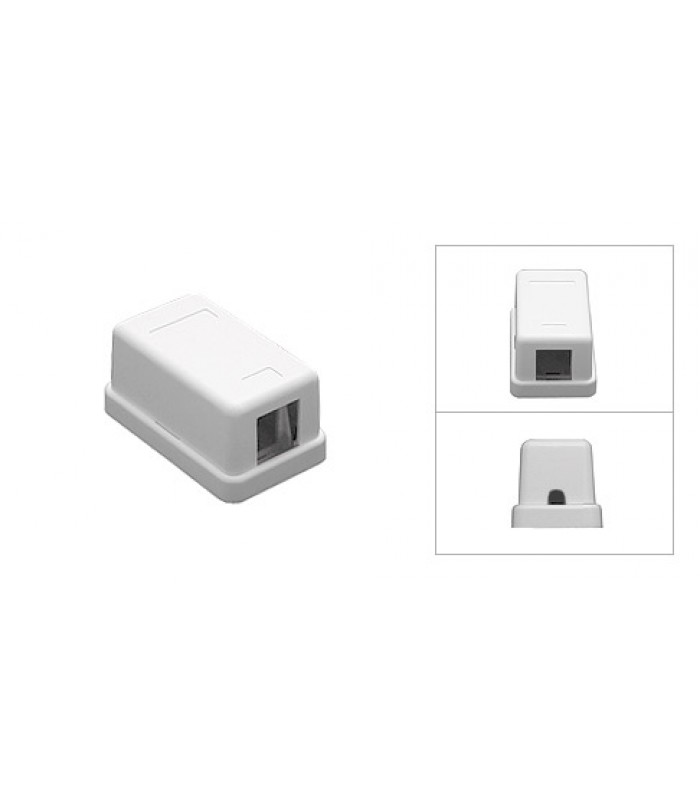 Global Tone 1-Port Keystone Jack Surface Mount Box - White