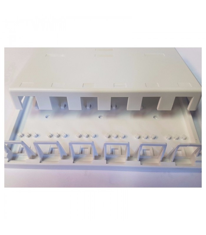 Global Tone 6-Ports Keystone Jack Surface Mount Box - White