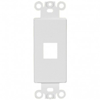 Global Tone 1 port Decora keystone plate insert, White