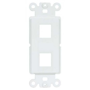 Plaque décora à 2 espaces keystone, Blanche de Global Tone