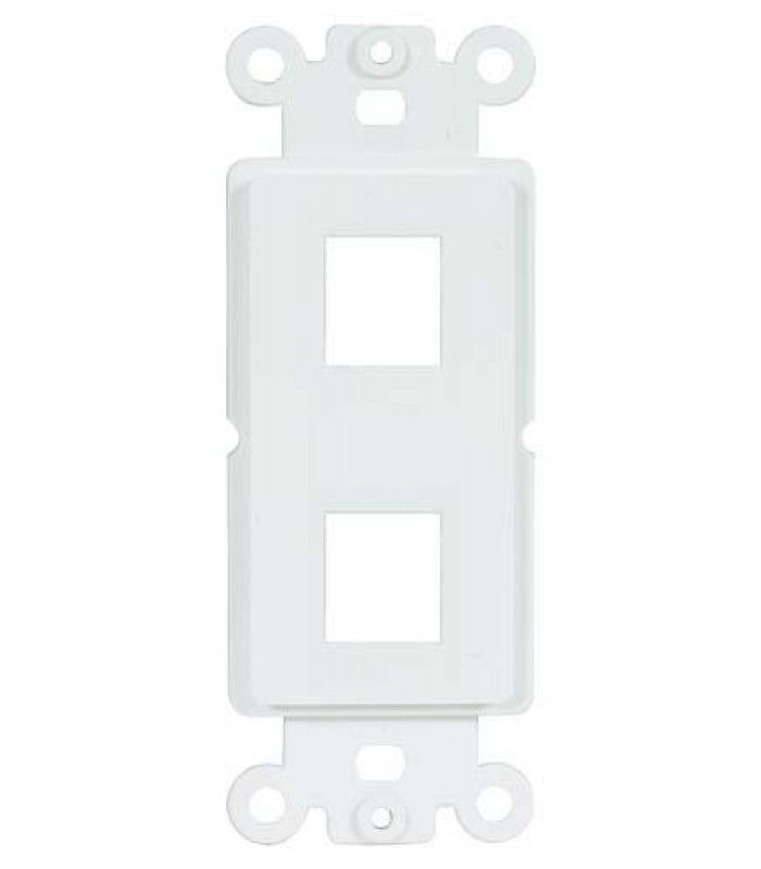 Global Tone 2 port Decora keystone plate insert, White