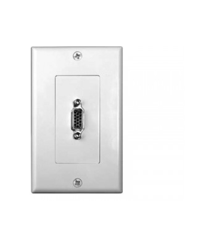 Global Tone VGA Wall Plate Female / Female, Decora, White