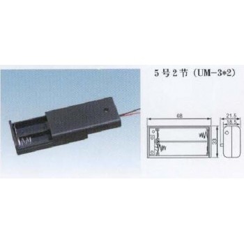 Boîtier pour 2 piles AA avec interupteur, 3V de Global Tone