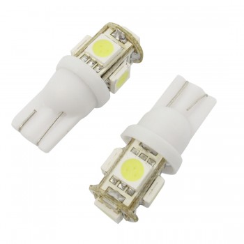 Ampoule Global Tone 5 DEL 5050 T10 Blanc 12v - Paquet de 2