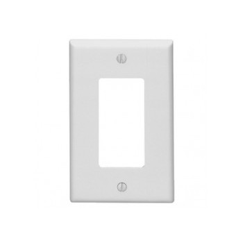 Global Tone Decorative Single Gang Wall Plate - White