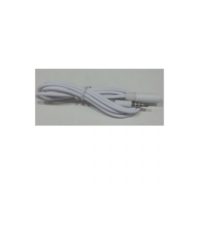 Câble Audio Stéréo 3.5mm Mâle à 3.5mm Femelle 4 contacts, Blanc, 12 pi. de Global Tone