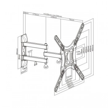 Xtreme Full Motion TV Wall Mount from 13 - 42 inch