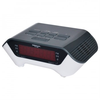 COSMO Radio-réveil AM/FM numérique à double alarme - Gris