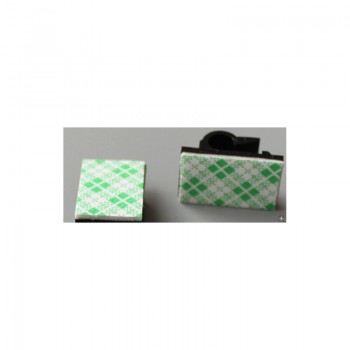 Global Tone Cable Ties Mounts with Adhesive, 13x21mm, Black, Bag of 25pcs