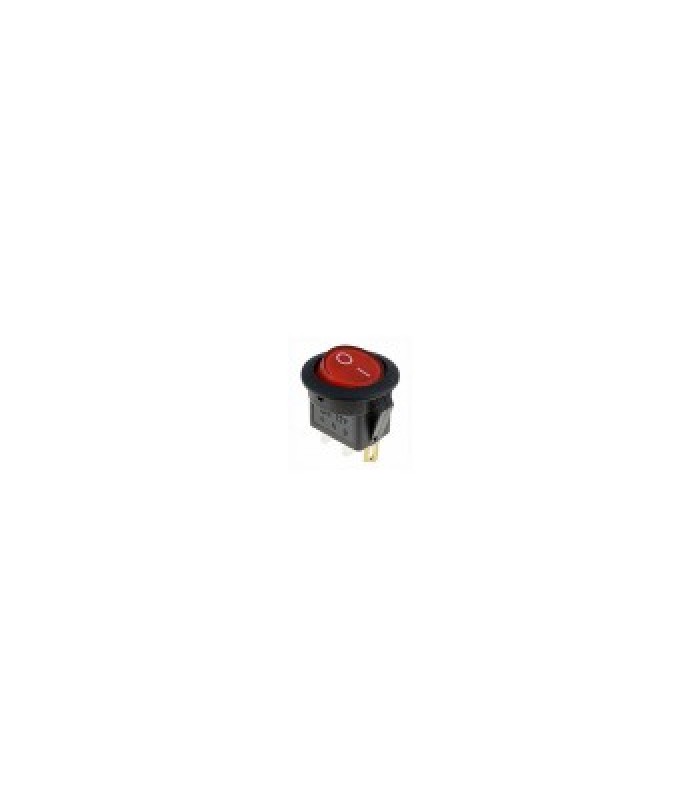 Round On-Off Toggle Switch with light, 10A, 12VDC, Red