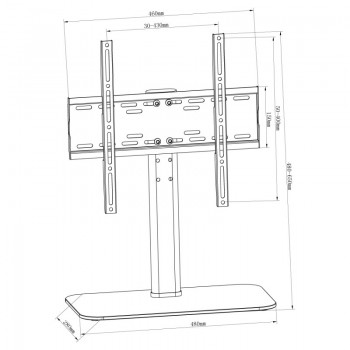Desktop TV Stand for Flat Panel TVs, 23" to 47", 40kg, VESA 400x400