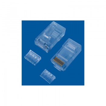 Connecteurs EZ RJ45 CAT6, Plaqué Or, EZ PASS THROUGH, Sac de 10pcs