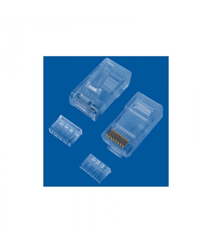 Connecteurs EZ RJ45 CAT6, Plaqué Or, EZ PASS THROUGH, Sac de 10pcs