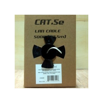 500ft 24AWG CAT5E UTP Bulk Ethernet Network Cable, CCA, FT6, White