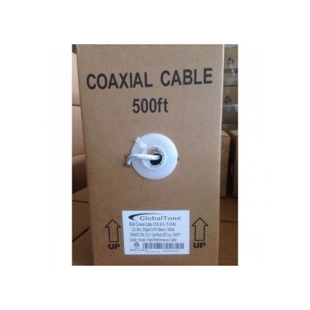 500ft Bulk RG6 Coaxial Cable, certified cETLus, FT6, White