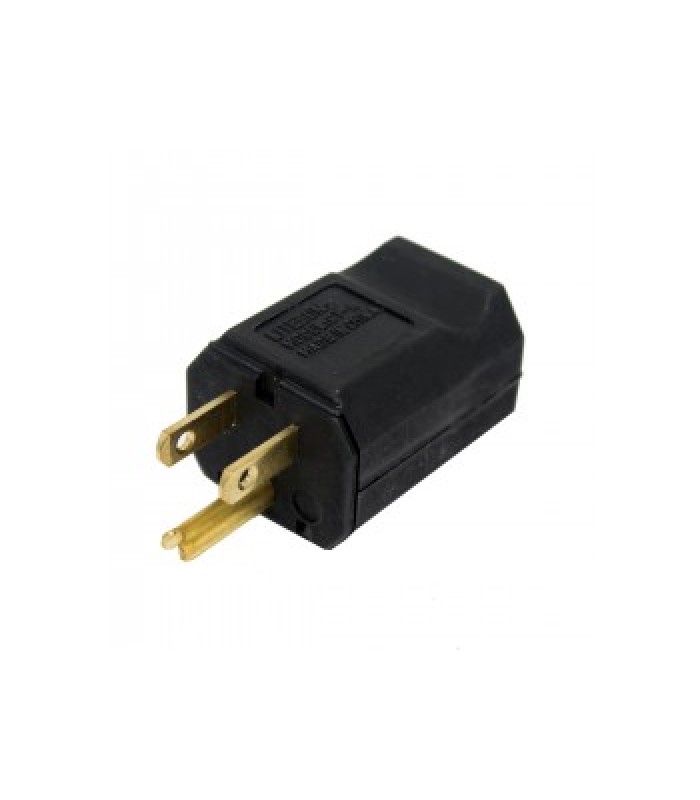 Global Tone Plug for Power Cord nema, 5-15P, 125vac, 15A, 16-14awg, SJT, Black