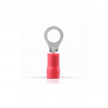 Terminaux Anneaux No.10 22-16, Vinyle isolé, RVS1.25-5, Rouge, Sac de 25pcs de Global Tone