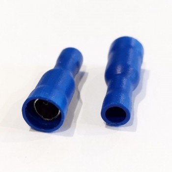 Terminaux Bullet Femelle, Vinyle, Isolé, Bleu, 16-14 AWG / .195 FRD2-195, 25pcs