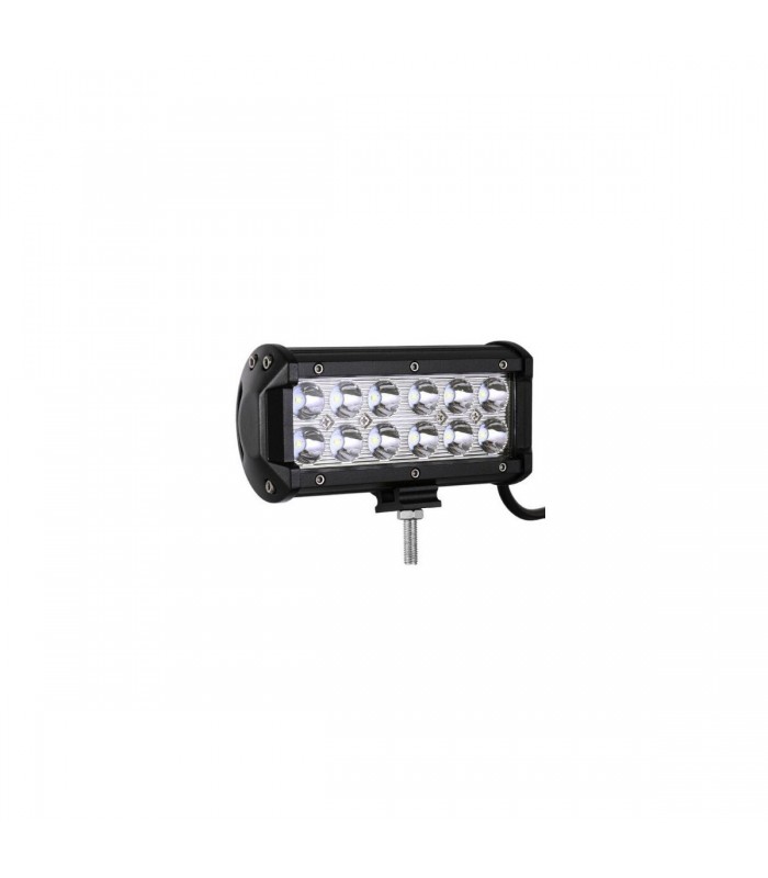 Barre lumineuse 12 DEL, 12x1w 1400LM 10-30VDC IP67 6000k, 164x80x65mm, Spot de Global Tone