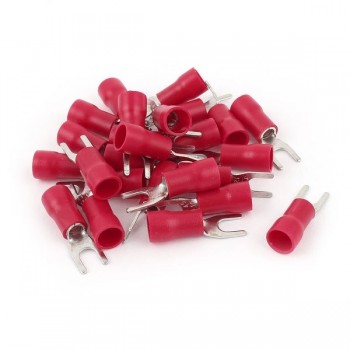 Spade Terminals No.6 22-16, Vinyl, Insulated, SVS1.25-3.5, Bag of 25pcs