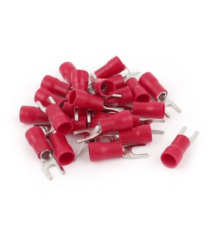 Spade Terminals No.6 22-16, Vinyl, Insulated, SVS1.25-3.5, Bag of 25pcs