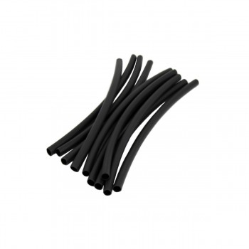 Global Tone 6" Heat Shrink Tubing with Glue, Dual Wall, 3/16", 3:1, Black, Bag of 10pcs