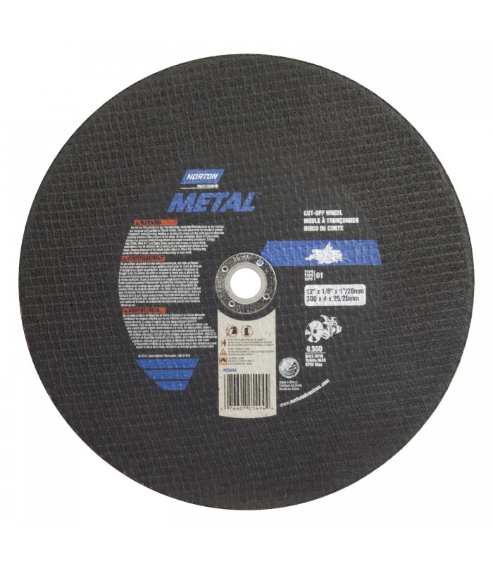 Norton Aluminum Oxide Cut-Off Wheel 12 in. x 1/8 in. x 1 in. (20mm)