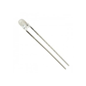 Global Tone DEL 3mm, Blanc clair, 3000-4000MCD, 3VDC, Sac de 100pcs