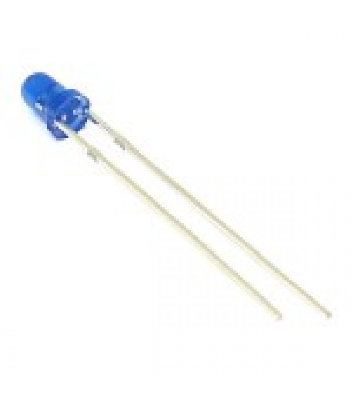 Global Tone LED 5mm, Blue, 3000-4000MCD, 3VDC, Bag of 100pcs