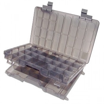 Casier de rangement en plastique robuste à 2 étages superposés