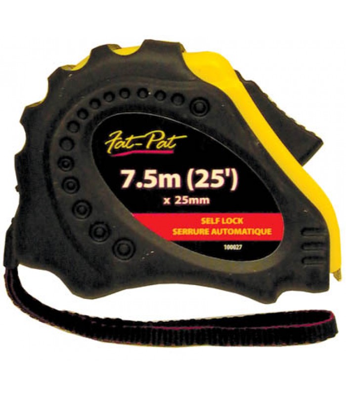 Fat-Pat Measuring Tape 25ft/7.5m x 1in Self Lock