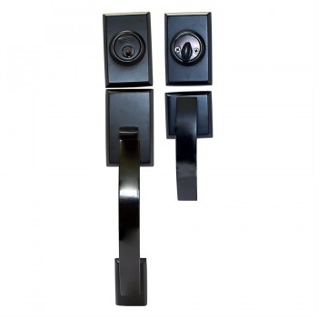 Tough Guard Poignée de verrouillage de porte Square S noir mat (alliage de zinc)