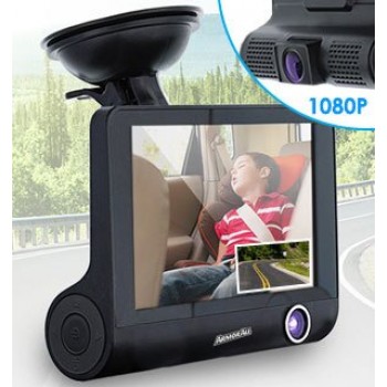 Caméra de tableau de bord double Armor All avec écran de 4 pouces