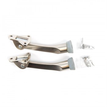 Tough Guard Horseshoe Door Stop Zinc Alloy [Sn] 2pc