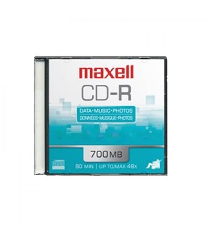 Maxell CD-R 700MB 100 Disques - Vitesse 48X - Pour Gravure Musique, Données, Sauvegarde - Spindle De 100