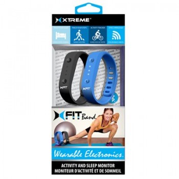 XFit Bracelet d'activité physique - Bleu/Noir