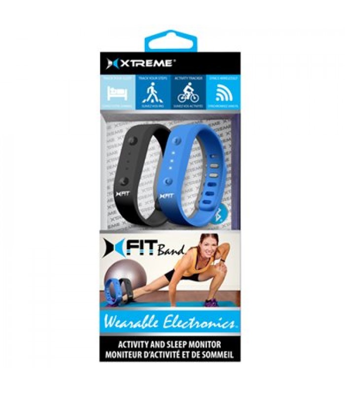 XFit Bracelet dactivité physique - Bleu/Noir