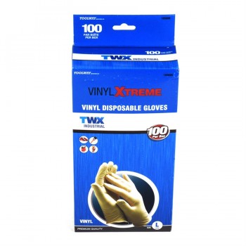 100PC Gants Jetables En Vinyle (L)