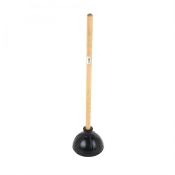 Tooltech Toilet Plunger 5-7/8 in. Cup w/ 21 in. Wooden Handle