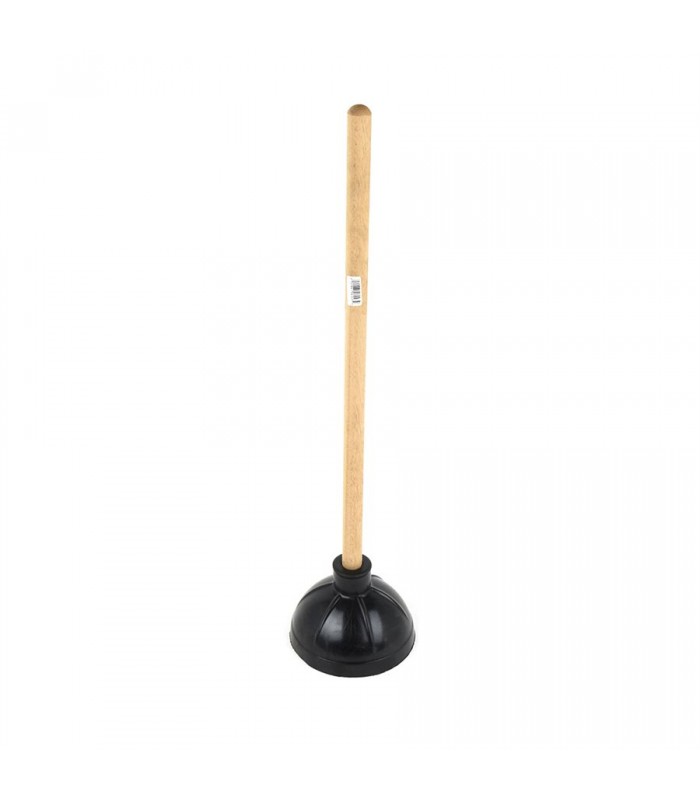 Tooltech Toilet Plunger 5-7/8 in. Cup w/ 21 in. Wooden Handle