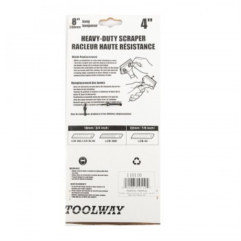 Workbench Scraper Hand Tool HD 8in Metal Handle & 4in Blades