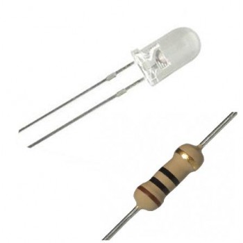 5mm IR infrared LED 940nm with resistor 5Vdc